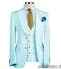 Herenpakken Blazers Custom Made White Pak Mannen Set Bruidegom Man Gold Button Jacket Diner Prom Bruiloft Tuxedo Business Blazer VacCoat Broek