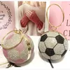 Diamond Round Ball Bags for Women Football Shape Luxury Handbag Women's Evening Clutch Portable Banquet Bags