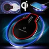 Qi Wireless Charger Crystal Round Charging Pad Docking Dock Station per IPhone 13 12 11 X 8 Plus per Samsung Galaxy Note 20 S21 Ultra Plus S8 con scatola al minuto