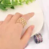 1Pc 2 In 1 Magic Crystal Retractable Adjustable Deformation Folding Ring Bangle Women Fashion Jewelry Gift 2021