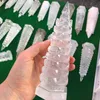 Novelty Items Natural Clear Crystal Wenchang Tower Point Stone Mineral Healing Home Fengshui Decoration Collection