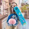 Nouveau dessin animé Animal pêche fesses mignon bout à bout porte-clés Silicone anti-rayures Couple sac à dos Boutique accessoires petit pendentif G1019