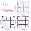 Creative Sublimation Gitter Pillow Case Hotel Bedroom Cushion Cover House Supplies Festival Presenter för familj