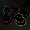 Party Hats Детские взрослые освещенные шляпы EL проволоки светящиеся мигающие джазовые колпачок для концертной сцены шоу