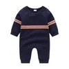 Cute Spring Baby romper round neck newborn kids clothes solid color long sleeve underwear cotton boys Baby girls rompers