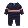 Carino primavera pagliaccetto del bambino girocollo neonato bambini vestiti tinta unita manica lunga biancheria intima di cotone ragazzi pagliaccetti delle neonate