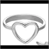 Band Rings Drop Delivery 2021 Dainty Women Hollow Heart Ring For Couple Wedding Promise Infinity Eternity Love Jewelry Boho Anillos Mujer Bff