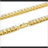 Tennis Graduated 1 Row Simulerad Diamant Hiphop Chain 18Inch 20INCH 24INCH 30INCH HIP HOP MENS Gold Tone Iced Out Punk Halsband VNKUR NRK6E