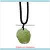 Hangers Sieraden 5-7g natuurlijke Groene Aerolite Charm Tsjechische Kristallen Stenen Hanger Energie Moldaviet Ketting Met ketting touw2956