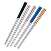 2021 Aço Inoxidável Pauzinhos Metal Chop Sticks Tablewares De Prata Ouro Multicolor Talheres De Casamento Festival Festival Fontes Rápido