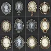 Pins, Brooches 1pcs Crystal Rhinestones Cameo Vintage For Women Queen's Beauty Head Brooch Pin Clothing Accessories Girls Gifts