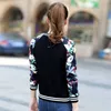 Mode été femmes Bomber imprimer veste à manches longues basique manteau décontracté mince mince femme s vêtements 211014