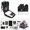 Kingsons Man Backpack Fit 15 17 Inch Laptop USB Ricarica Multistrato Space Travel Borsa da uomo Borse da scuola anti-ladro