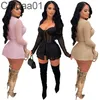 Sexy Sheer Mesh Two Piece Tracksuits Women Long Sleeve Shirts Crop Top + Short Pants Blouse Suit NightClub Party Outfits