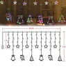 Christmas String Light Decoration LED Curtain Bell Tree Elk Star Pendants Fairy Outdoor Indoor Home Bedroom Wall Decor 3.5meters