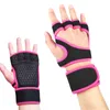 Fitness Halve Vinger Handschoenen Gym Gewichtheffen Handschoenen Weerstand Sport Non-Slip voor Mannen Dames Dames Fietsen Yoga Training Polssteun 1005 Z2