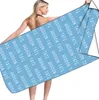 De nieuwste 160x80cm bedrukte strandhanddoek, briefstijl, microfiber, zonbestendig en sneldrogend, kan worden gedragen, ondersteunen aangepast logo