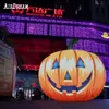 Tête de citrouille d'Halloween gonflable géante personnalisée de haute qualité avec décoration de ballon à lumière LED