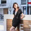 Sommer Damen Professioneller Rockanzug Slim Kurzarm Blazer Mode Zweiteiliges Set Bürokleidung 210527
