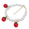 Cat Collars & Leads Innovative Durable Eye-catching Pet Necklace Delicate Strawberry Neck Jewellery For Home Jewelry Collar