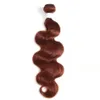 Body Wave Braziliaanse bundels Non Remy 3/4pcs Pre -gekleurde #33 Bruin Haar WEVENS -extensies