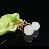 Pendientes de plata 925 con forma de estrella de Jade Hetian, joyería fina, temperamento de moda, blanco, diseñado para mujeres