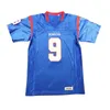 Mens Waterboy # 9 Bobby Boucher Adam Sandler Çamur Köpekler Movie Futbol Jersey Dikişli