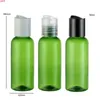 30 x 50 ml neue modische grüne Haustierflasche mit Scheibenverschluss, 50 cc Kosmetikcreme-Verpackung