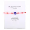 Turco Lucky Evil Blue Eye Bracciali fatti a mano intrecciati rosso nero corda 7 nodi bracciale gioielli amicizia bracciali per le donne regalo all'ingrosso