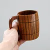 Classical Wooden Beer Cup Tea Coffee Water Mugs With handle Heatproof Home Office Bar Party Drinkware Cups sea sending T9I001232