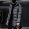 暖かい冬のメンズジャケットコートフード付き厚手の綿のパーカーコート男性ファッション服カジュアルジッパー服211103