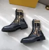 Fashion Trendy Master Brand Women's Designer Boots Stickad Stretch Martin Svart Läder Knight Kort Design Casual Skor Luxury