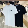 Stretch Cotton Polo Shirt med nylon detaljer Mens Designer Polo Shirt T Shirts Märke Men Polos High Streetwear