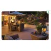 Lampes de pelouse Solaire Post Light Clôture extérieure Flammes Lumières Deck Top LED Étanche Décoratif Jardin Alimenté