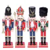 30 cm Merry Christmas Houten Notencracker Soldier Handcraft Puppet Room Hangers Decoratie Jaar Gift Decor 211105