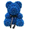 Drop Valentine presentes Diamante Teddy Rose Bears 40 cm Artificial Flower Bears para meninas presentes de Natal 210624