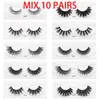 Shideshangpin Natural Looking False Lashes 3D falska ögonfransar i bulk för vardagliga tjocka multicolor baskortimitationer mink hår makeup grossist frans