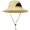 القبعات في الهواء الطلق Sun Hat Cap Cap Wide Brim UV للحماية للتخييم في الصيد المشي لمسافات جبلية تسلق الجبال