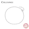 COLUSIWEI Autentico 925 Sterling Starry per le donne Semplice argento Gamba cavigliera Gioielli di moda femminile in stile coreano