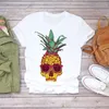 Kobiety 2021 Summer ananasu zabawne 90. damskie graficzne koszulka żeńska koszulka urocza słodkie owoce camisas T-shirty top T Shirt Damskie