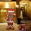 Juldekorationer Uppblåsbara Gingerbread Man Candy Canes Led Light Outdoors Ornaments År Party Home Shop