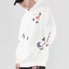 Hoodies bordados homens outono moletom flor borboleta harajuku streetwear hoodie pullover roupa de queda de algodão 210527