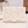 (100 pieces/lot) Wholesale Lace Flower Red Wedding Invitation Card Customized Print White Engagement Party Invitations YC041