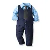 barn039s kostym för det nya året för babykläder 4pieces pojkar 2019 Fall Costume Vest randig slips Smittbarn Boy Clothes7891436
