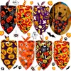 Cães vestuário poliéster cães bandana gato triângulo bibs cachecol lenço de cachecol padrão de crânio de abóbora padrão halloween pet suprimentos xbjk2106