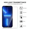 Clear Screen Protector för iPhone 15 Plus 14 13 12 11 Pro Max XS XR 9H Tempererat Glass Protective Case With Retail Package
