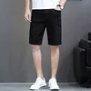 46 44 42 40 Mäns Svart Denim Shorts Plus Storlek Sommar Lös Rak Elasticitet Korta Jeans Klassiska Plus Storlek Man Kläder H1210