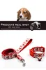 Colliers de chien de Noël deux ensembles en nylon réglable avec pendentif père noël laisse créative accessoires pour animaux de compagnie