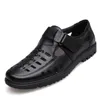 ZYYZYM Hommes Sandales Chaussures d'été Chaussures en cuir véritable de haute qualité Chaussures décontractées pour hommes Sandales de marque antidérapantes Plus Taille 210624