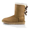 2021 Arrivo Stivali da UGGs neve Scarpe da donna Australia Australiana Inverno Luxurys Designer Boot Black Navy Blu Rosa Satin Caviglia